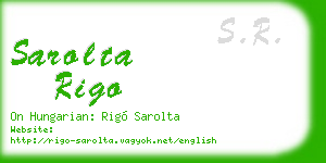 sarolta rigo business card
